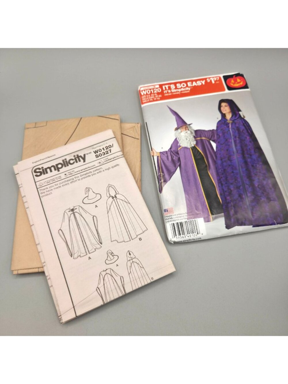 Wizard Cloak Costume Sewing Pattern Simplicity W0120 XS-XL Halloween UNCUT - Picture 1 of 6